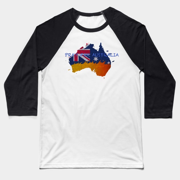 Pray for Australia Baseball T-Shirt by AlexandraHallPinner